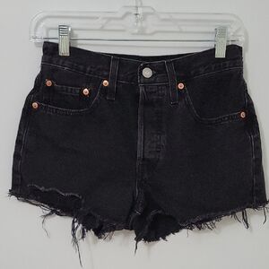 Levi's 501 Black Jean Shorts, Waist Size 26